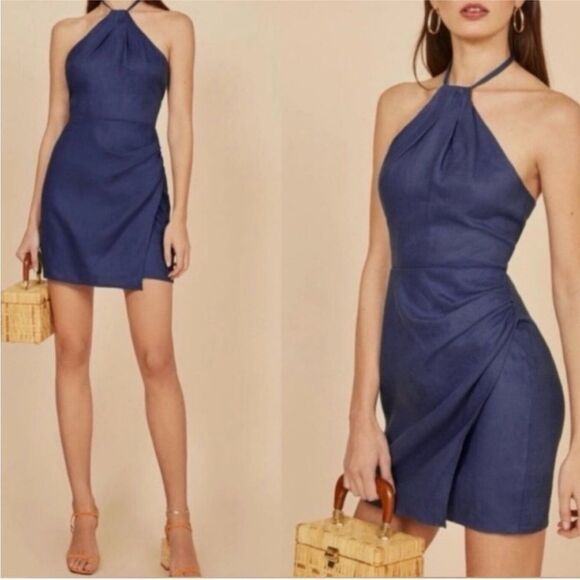 Reformation Dory Linen Mini Dress NWT 10 $218
